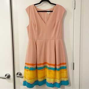 Tracy Reese x Anthropologie Painterly Pleated Dress Size 12